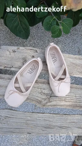 Кожени балеринки с набор ZARA, снимка 2 - Детски обувки - 47412049