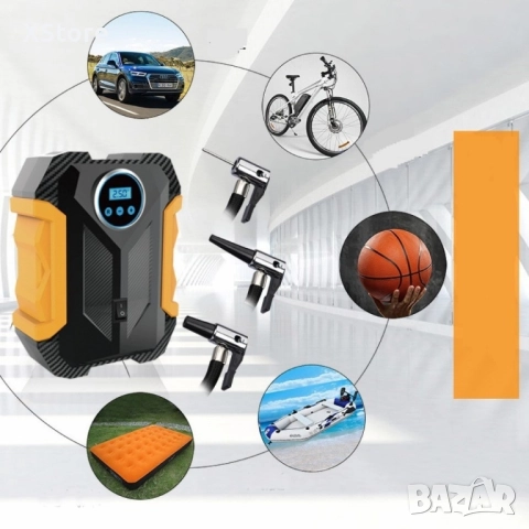 Автомобилна портативна въздушна помпа с безжичен цифров дисплей, снимка 10 - Аксесоари и консумативи - 52458594