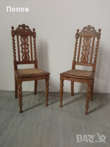Английски антикварни столове, снимка 4 - Столове - 43232604
