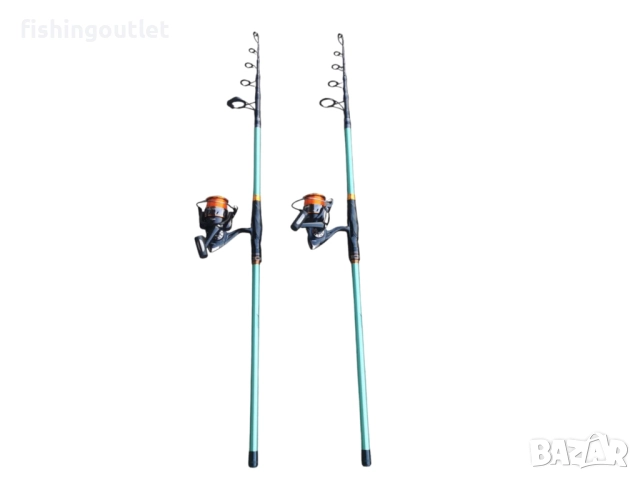 Два карбонови телекарпа 3.60мт + макари VC8000 13 лагера и корда. Нови, снимка 14 - Въдици - 51789625