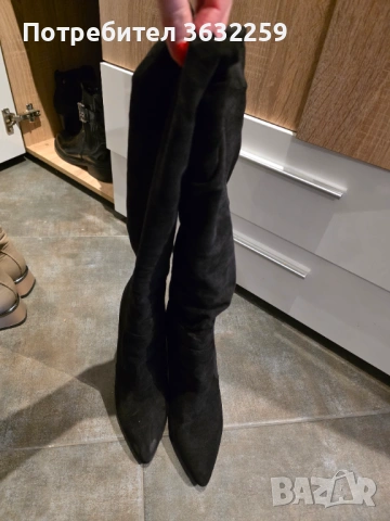 Велурени боруши, снимка 4 - Дамски ботуши - 53301316