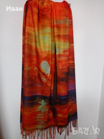 Двулицеви дамски шалове - различни разцветки, снимка 8 - Шалове - 43450206