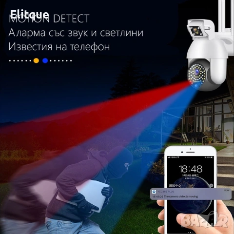 C-P11-50 Куполна Камера с 2 обектива 50 LЕD - 4 антени