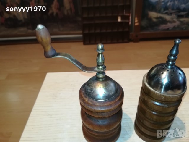 3бр дървени прибори-сол/пипер от германия 2810211706, снимка 10 - Антикварни и старинни предмети - 34613803