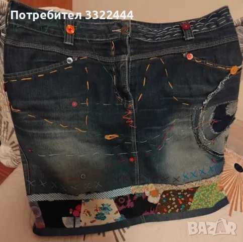 Ексцентрична дънкова пола , снимка 3 - Поли - 48493901