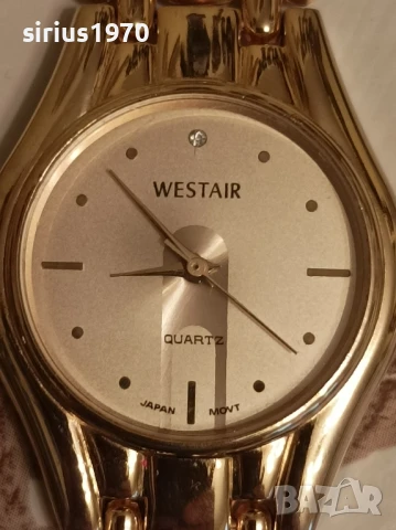 Westair дамски 18 каратов позлатен ръчен часовник, снимка 2 - Дамски - 50508303