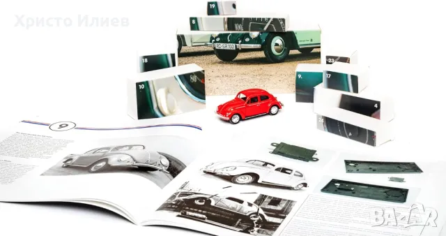 Модел за слабяне VOLKSWAGEN BEETLE фолксваген бийтъл ретро 1:43 метална кола Коледен календар, снимка 2 - Коли, камиони, мотори, писти - 49175881