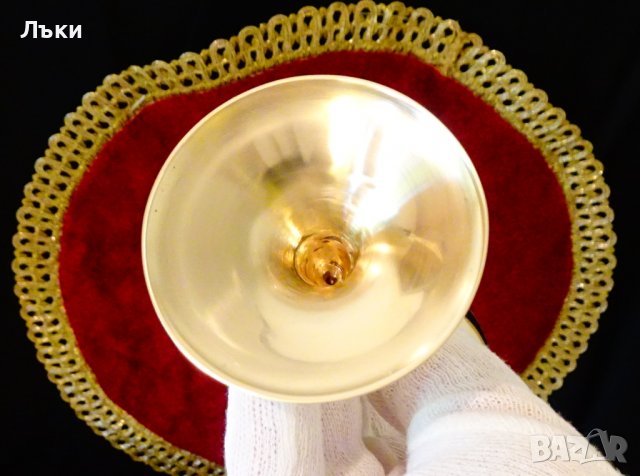 Бронзов бокал за вино 18 см.,гравиран. , снимка 5 - Антикварни и старинни предмети - 37716030