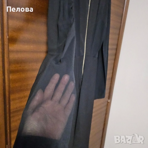 черна рокля с тюл Patrizia Pepe, снимка 4 - Рокли - 52434540