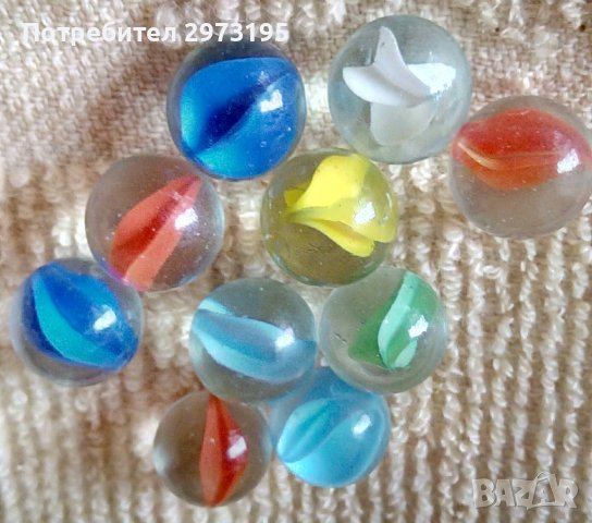 стъклени топчета - 10 бр., снимка 3 - Колекции - 43897911