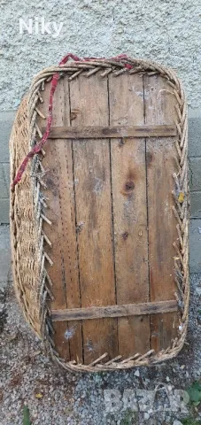 Голям плетен кош , снимка 4 - Антикварни и старинни предмети - 47736995