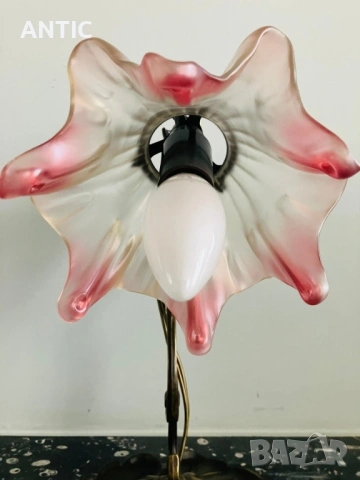 Винтидж настолна лампа бронз, стил ар нуво., снимка 3 - Антикварни и старинни предмети - 53414352