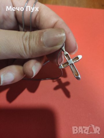 Сребърен синджир с кръстче (21), снимка 5 - Колиета, медальони, синджири - 37761423