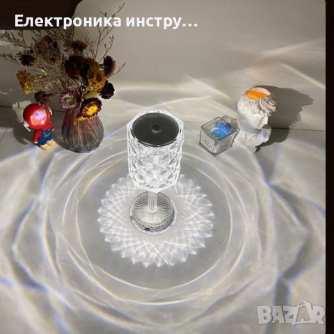 Настолна лампа, RGB LED, със сензорен димер, 3 нива на интензитет, снимка 5 - Друга електроника - 43165384