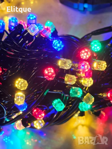 Коледни LED лампички, 100бр лампички/10 метра гирлянд.  , снимка 10 - Декорация за дома - 52904382