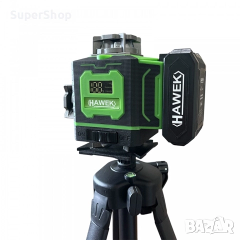 Професионален Лазерен Нивелир HAWEK 4D 16 Линии с Тринога + Лазерна Ролетка 50 Метра, снимка 2 - Други инструменти - 52714890
