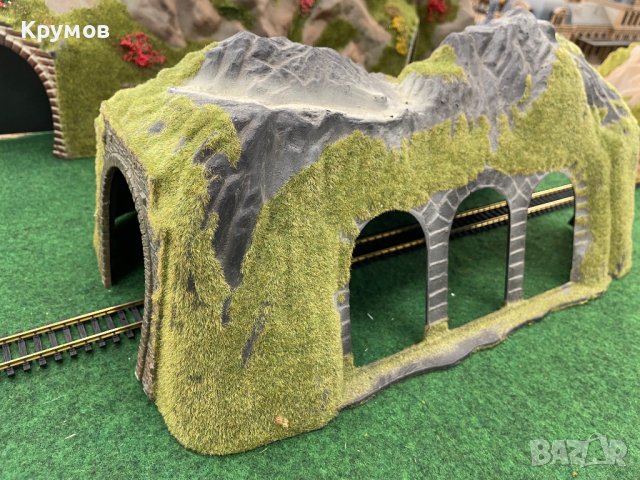 Тунел прав 1 коловоз за макет на влак HO 1:87 детайли ЖП моделизъм