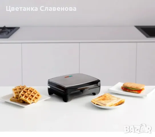 Сандвич тостер Taurus Miami Premium, 900W, Сменяеми плочи, LED функция,Вертикално съхранение, Инокс, снимка 8 - Тостери - 50252621