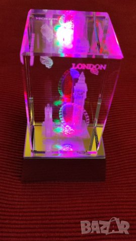 Кристално преспапие Лондон с осветление. , снимка 6 - Колекции - 39139439