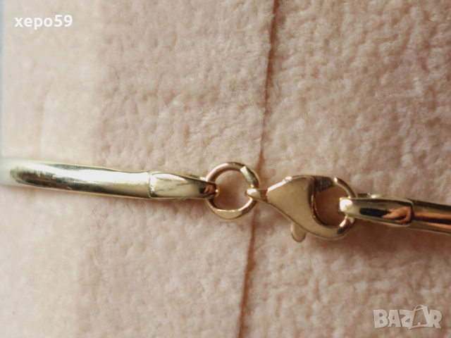 Златна дамска гривна с гранати-злато 585, снимка 15 - Гривни - 52307481