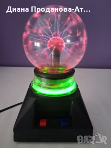 Плазмена топка-лампа с музикален ефект, снимка 2 - Настолни лампи - 51391421