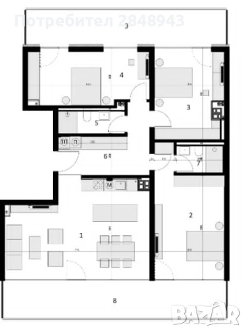 Четиристаен апартамент в Студентски град в Затворен комплекс