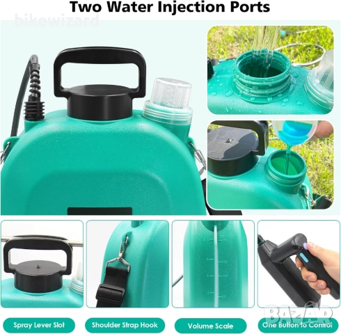 SYLSTAR 5L Акумулаторна пръскачка 3 дюзи за мъгла, презареждаща се USB НОВА, снимка 3 - Градинска техника - 52152450