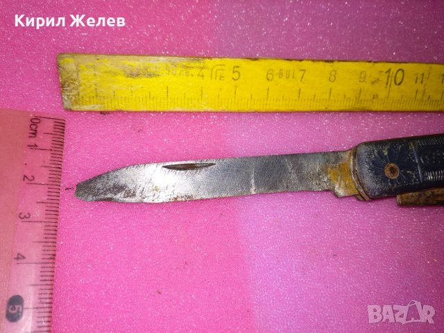 USSR Старо РЯДЪК КОЛЕКЦИОНЕРСКИ МОДЕЛ РУСКО РИБАРСКО ДЖОБНО НОЖЧЕ СССР ФЛОРАЛНО ОРНАМЕНТИРАНО 43099, снимка 12 - Колекции - 44041328