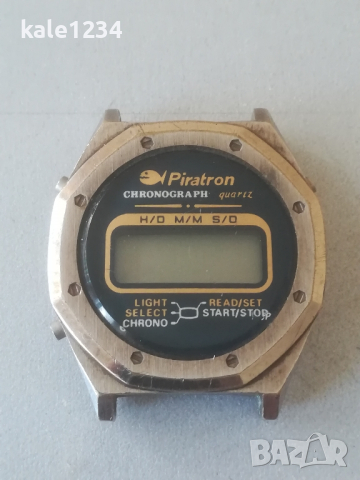 Часовник Piratron chronograph. Vintage watch. Ретро електронен часовник. 