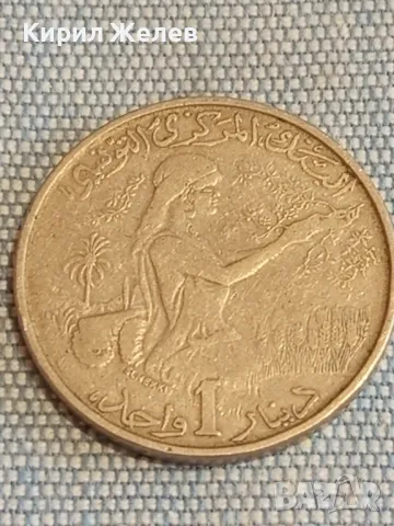 Две монети 1 денарий 1976г. Тунис - 500 лири 1999г. Италия редки за КОЛЕКЦИЯ 32029, снимка 4 - Нумизматика и бонистика - 48660293