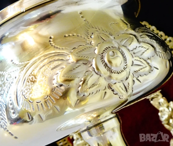 Приказен викториански бронзов бокал за вино 600 мл. , снимка 8 - Антикварни и старинни предмети - 52515171