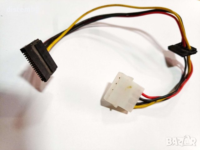 Захранващ кабел molex към 2x sata