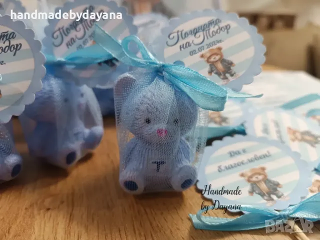 Подаръчета за гости - мече с буквичка , снимка 4 - Ръчно изработени сувенири - 47932119