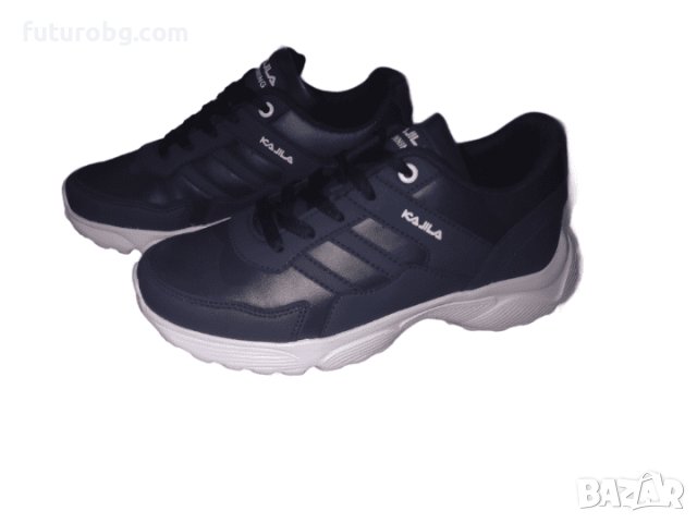 Тъмносини водоустойчиви маратонки -еко кожа, снимка 3 - Маратонки - 43745698