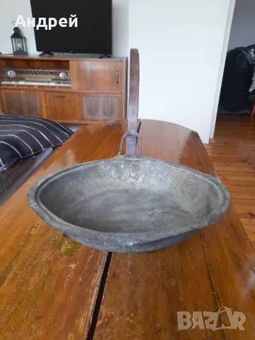 Стар бакърен,меден тиган 