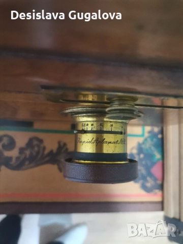 Античен дървен фотоапарат с мех, снимка 3 - Антикварни и старинни предмети - 52915002