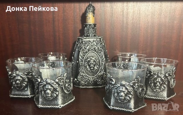Сервиз за уиски от 7 части ръчна изработка 