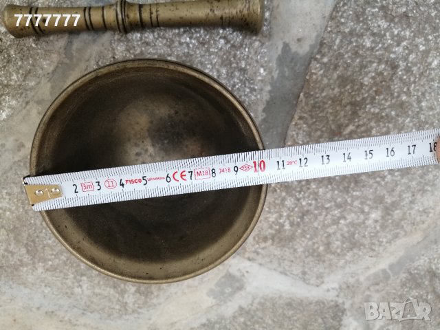 Стар български бронзов хаван / хаванче, снимка 4 - Антикварни и старинни предмети - 28827626