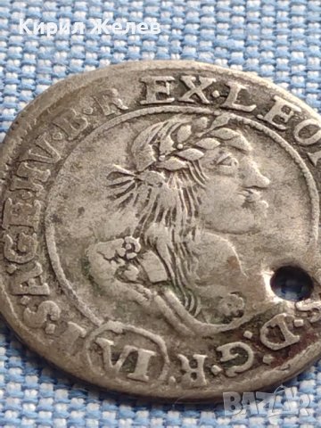 Сребърна монета 6 кройцера 1671г. Леополд първи Кремниц Унгария 13742, снимка 3 - Нумизматика и бонистика - 42970758