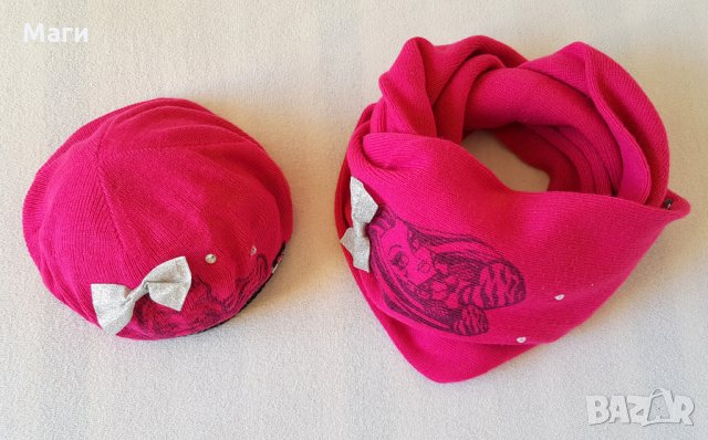 Шапка и шал 4-8 години  Монстър Хай, снимка 9 - Шапки, шалове и ръкавици - 26616862