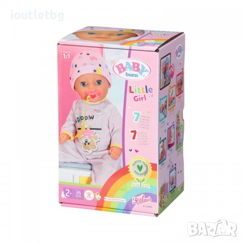 BABY Born Little Girl - Кукла с аксесоари, 36 см, снимка 4 - Кукли - 39675963