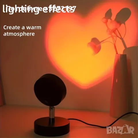 Лампа За Проекция На Сърце-Любов, снимка 6 - Прожектори - 50378236