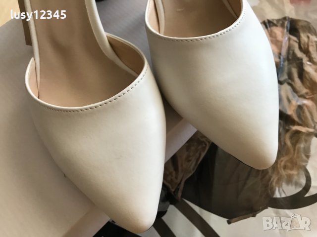 Дамски бели сандали! №38, снимка 4 - Дамски елегантни обувки - 37093749