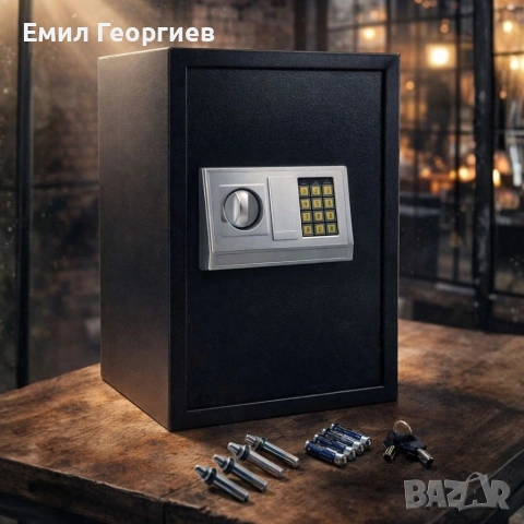 Електронен сейф 43L с аварийни ключове и монтажни болтове – Сигурност и защита за ценни вещи, снимка 4 - Други стоки за дома - 53229775