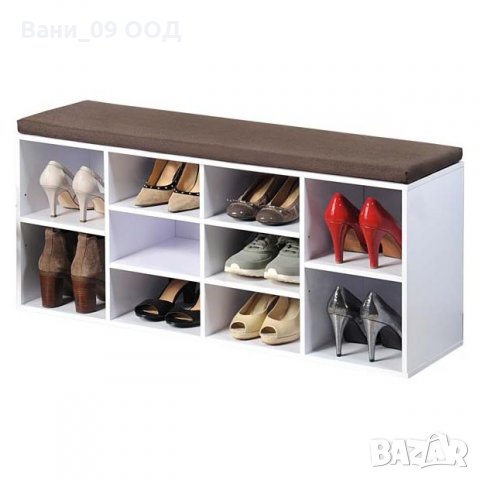 Немски шкаф за обувки с възглавница за сядане, снимка 2 - Шкафове - 34593044