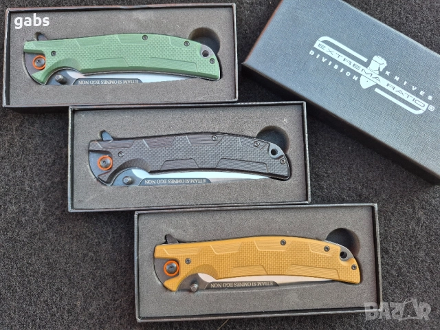 Сгъваем нож EXTREMA RATIO C247, flipper,D2,три цвята, снимка 8 - Ножове - 51053635