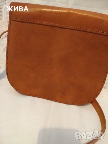 ЕСТЕСТВЕНА КОЖА малка дамска чанта през рамо, снимка 3 - Чанти - 32392645