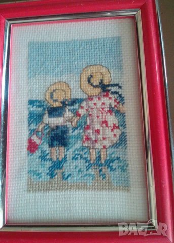 Малък гоблен с рамка 10/15, снимка 3 - Гоблени - 36689035