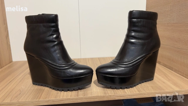 Prada  Кожени боти    , снимка 2 - Дамски боти - 53392378