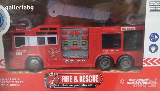 Голяма пожарна с 3Д светлини и звуци 3D